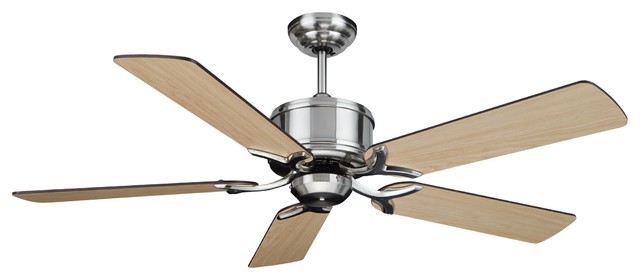 Montauk Ceiling Fan, Brushed Nickel, Without Light, 52"