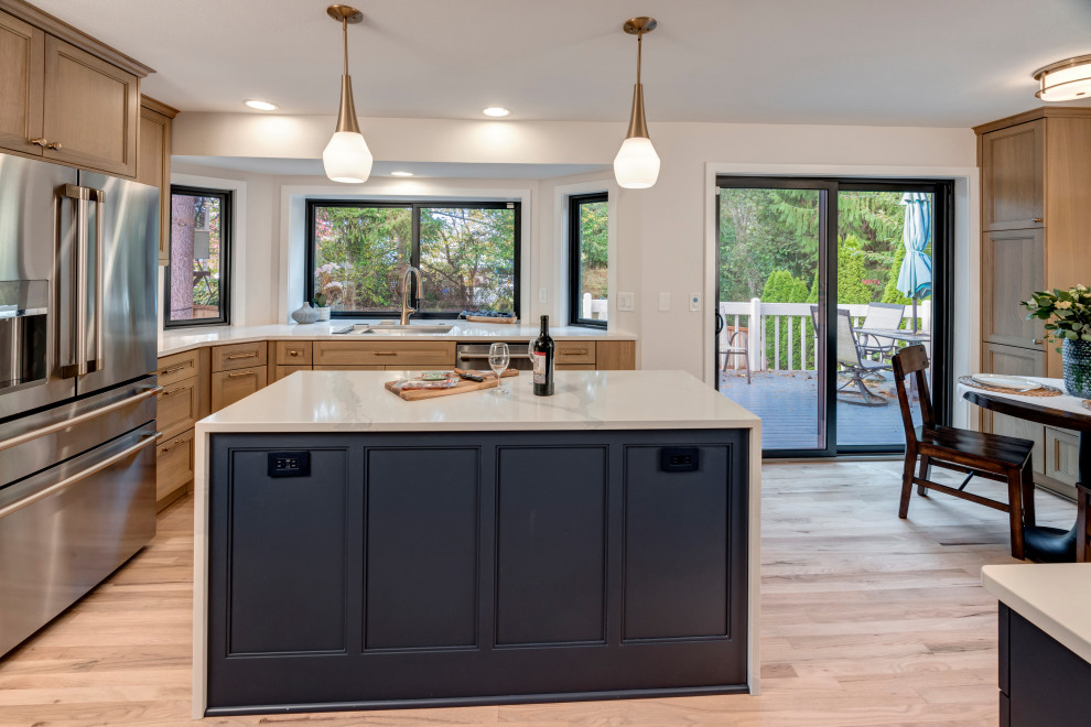 Inspiration for a transitional kitchen remodel in Seattle