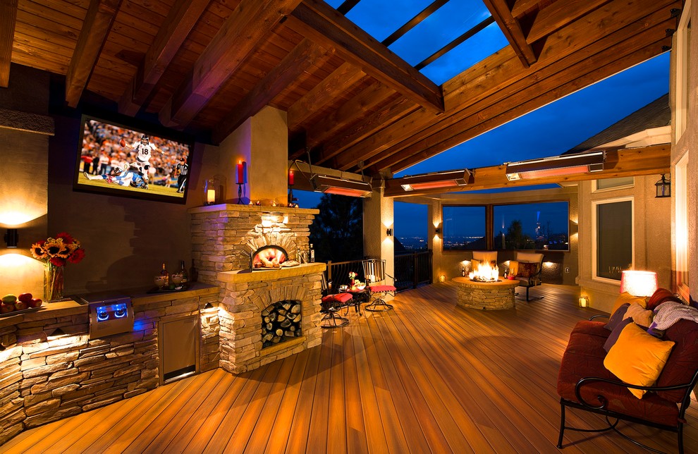 Year Round Outdoor Kitchen - Traditional - Deck - Denver - by Mosaic ...