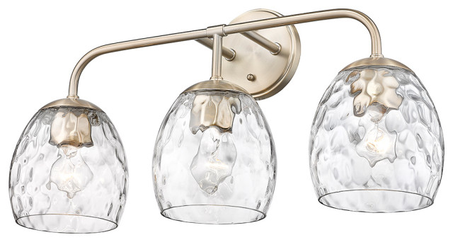 3 Light 24" Modern Gold Vanity Light - Transitional - Bathroom Vanity ...