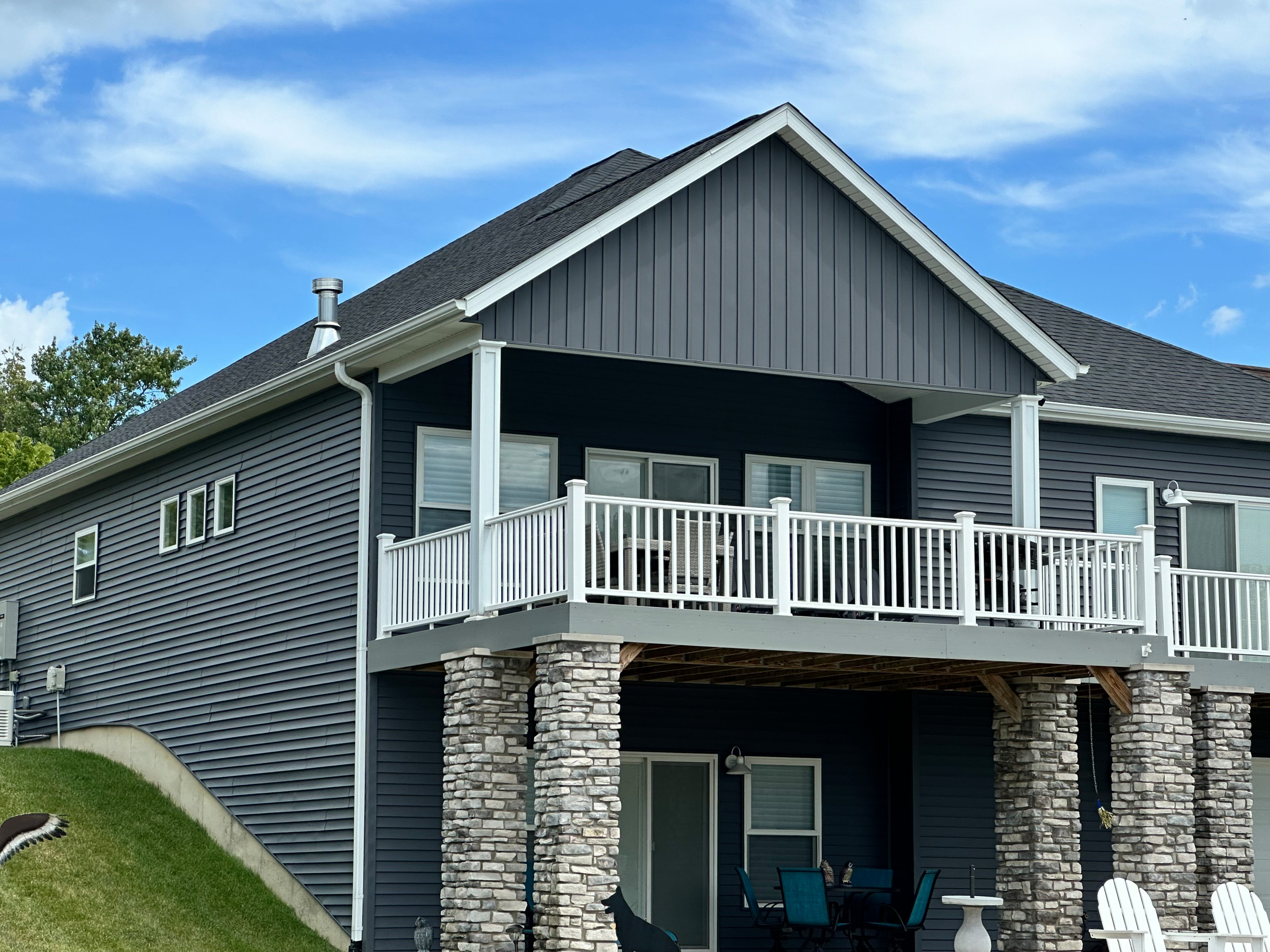 Siding and deck
