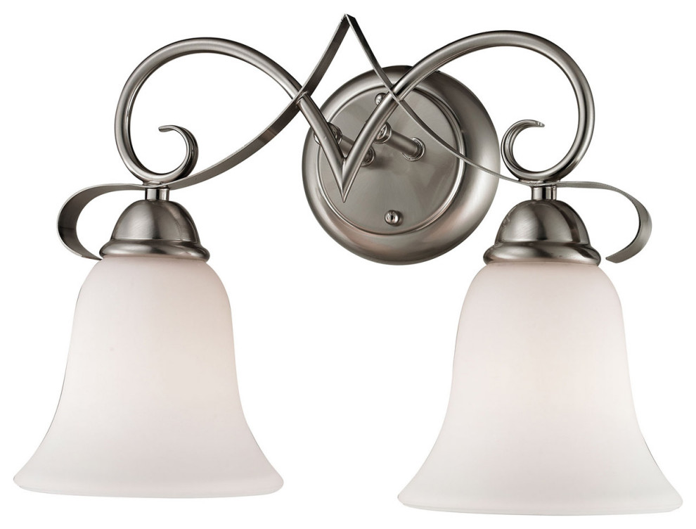 Brighton 2 Light Bathroom Vanity Light, Incandescent Traditional