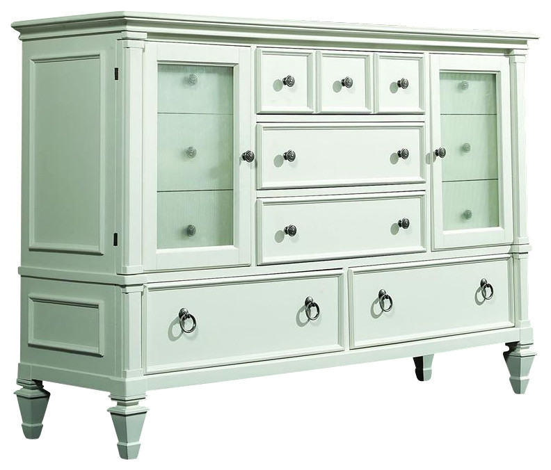 11Drawer Dresser with Reeded Glass DoorsAshby Bedroom