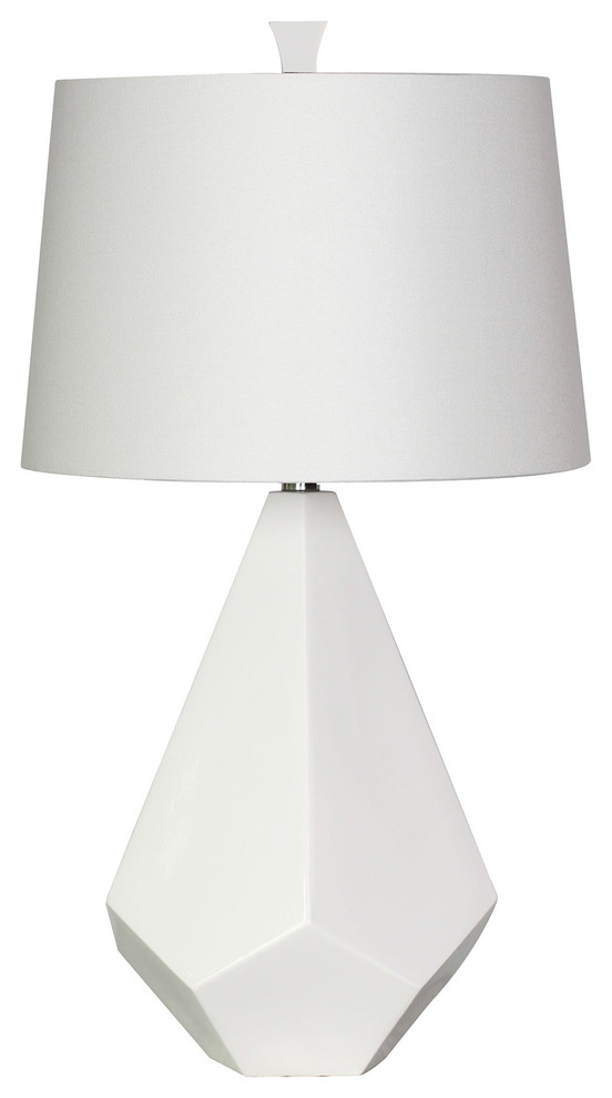 Surya Jewel White Ceramic Table Lamp