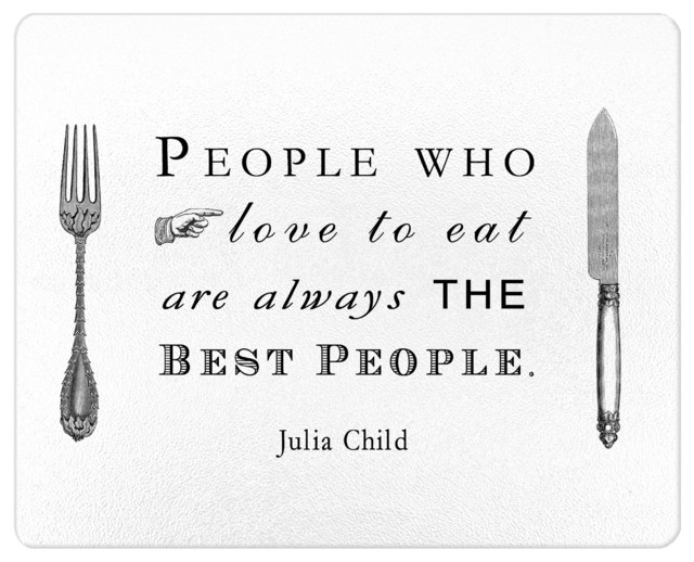 Julia Child Quote Cutting Board