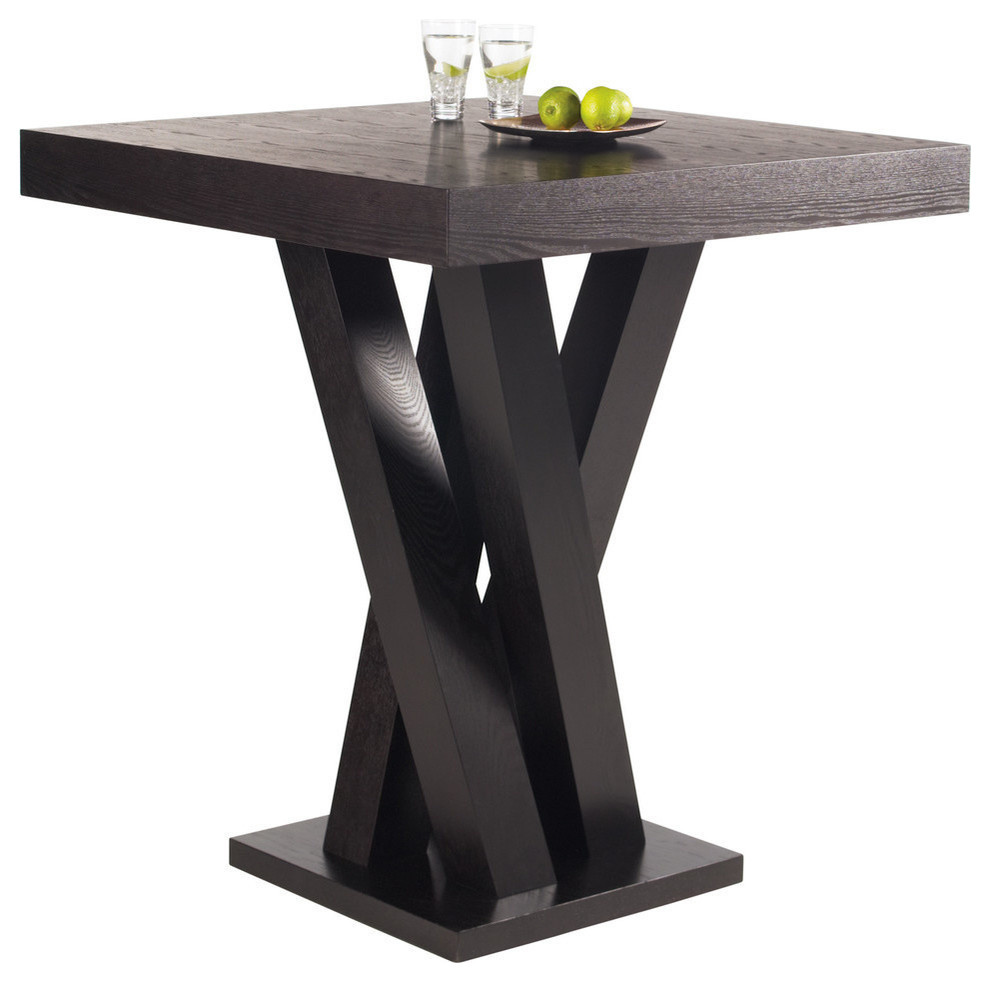 Madero Bar Table Espresso Transitional Indoor Pub And Bistro Tables