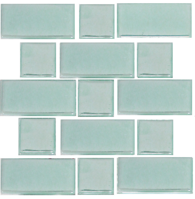 Sky Blue Glow The Dark Recycled Glass Tile Sample Sky Blue Glow The Dark Recycled Glass Tile Sample