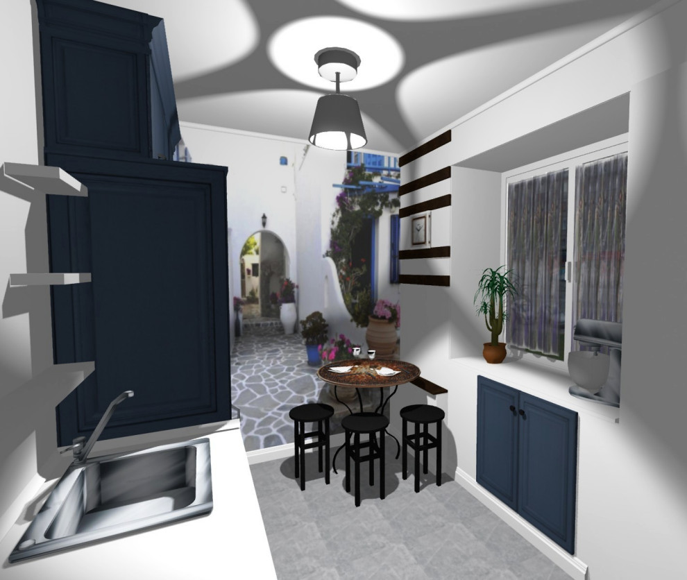 Дизайн-проект маленькой кухни в доме с планировкой хрущевка