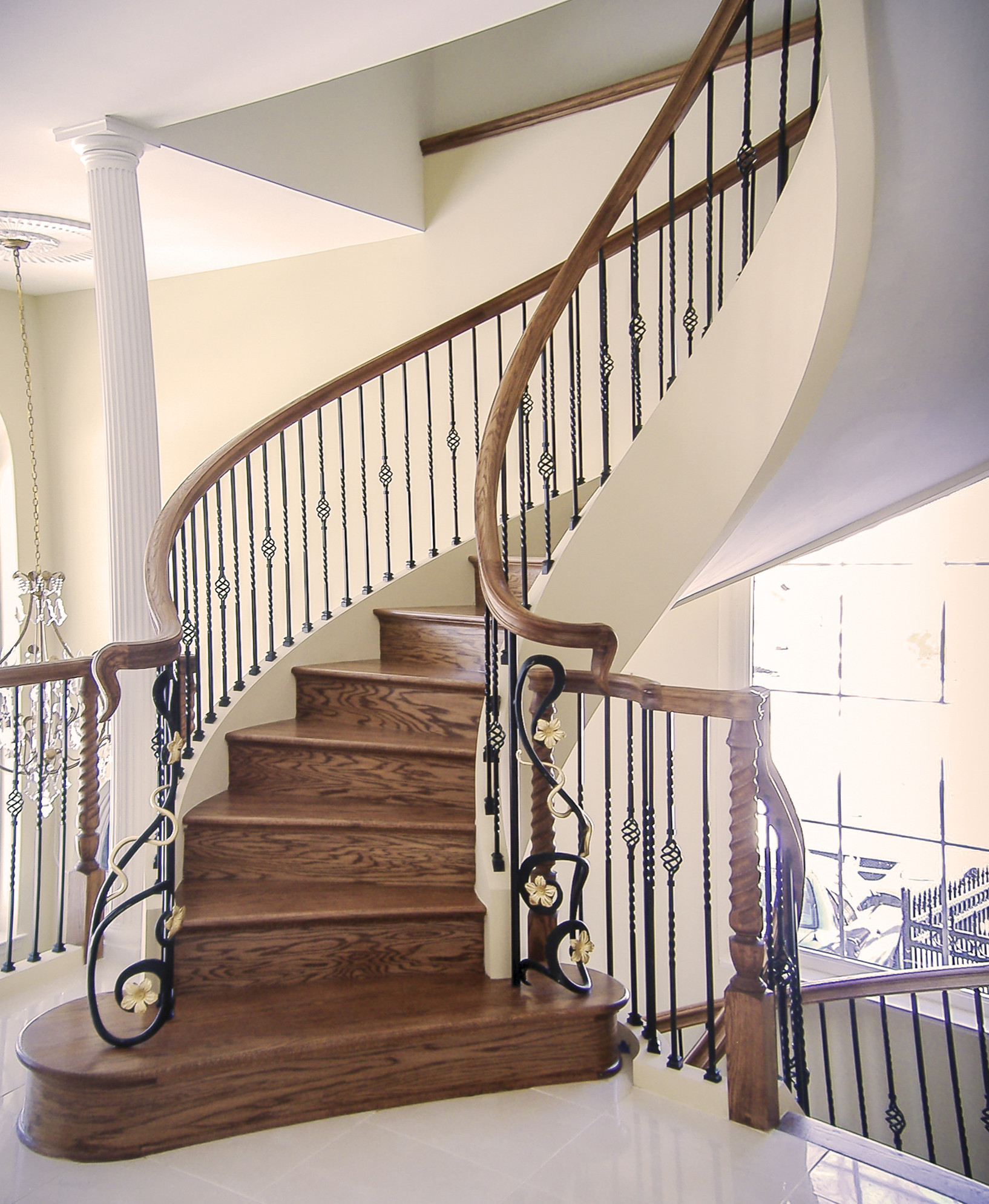 11_Custom Curved Handrail System and Stairs, Ashburn VA 20176