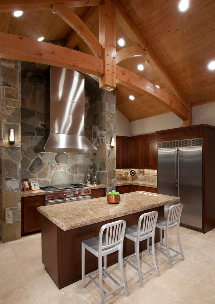 This is an example of a country kitchen in Salt Lake City.