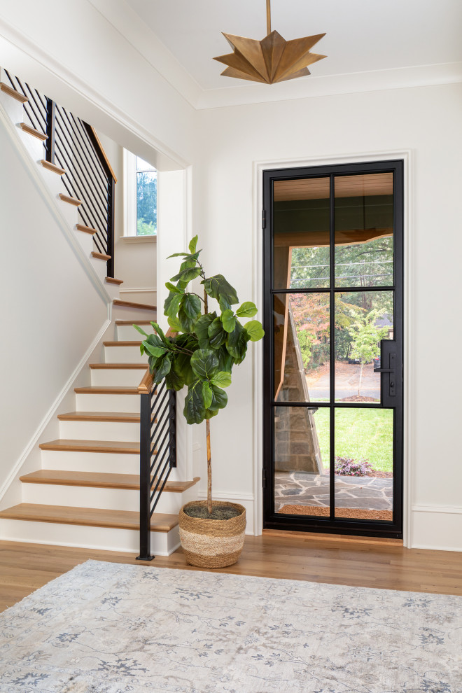 Photo of a modern entryway in Charlotte.