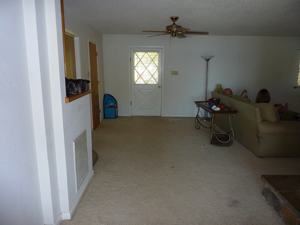 Before: Original Front Entry/Living Area