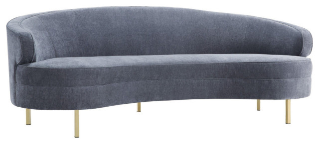 Baila Grey Velvet Sofa