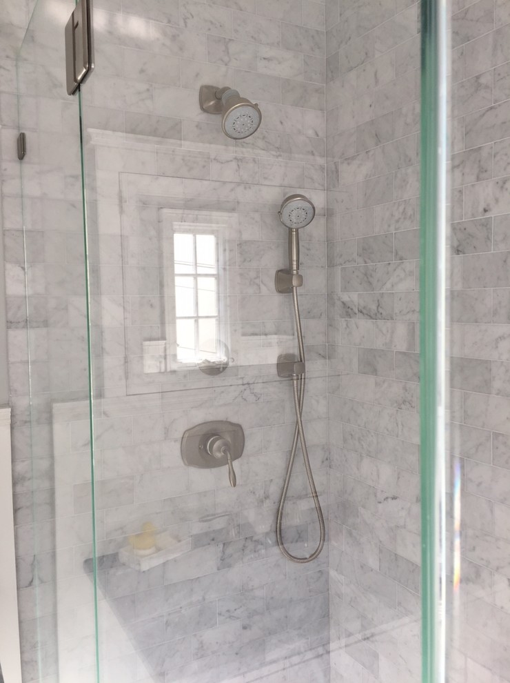 Luxe Marble Master Bath in Larchmont