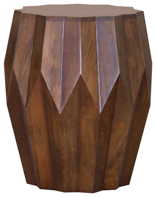 Chantell Soild Mango Wood Drum Table - Transitional - Side Tables And End  Tables - by HOME ACCENTS | Houzz