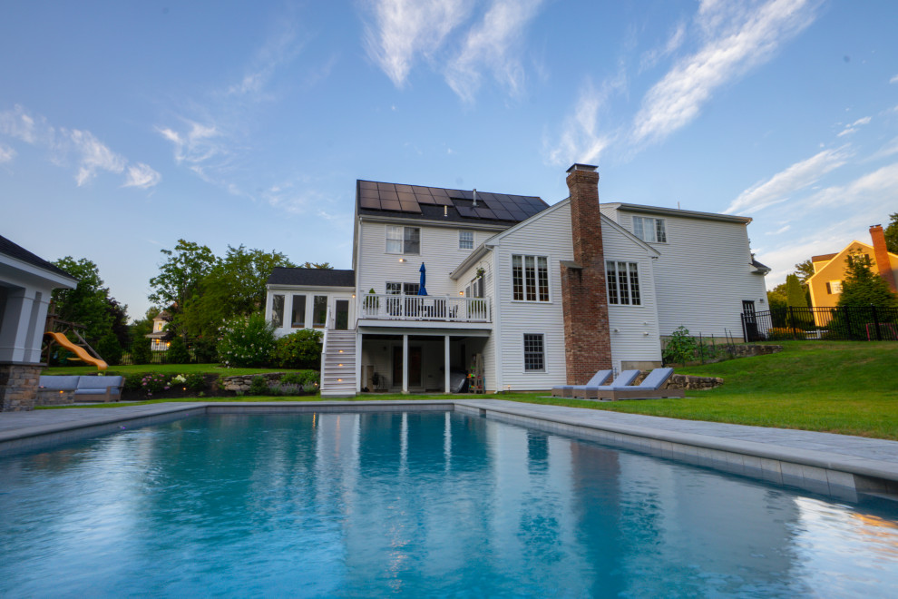 Transitional pool photo in Boston