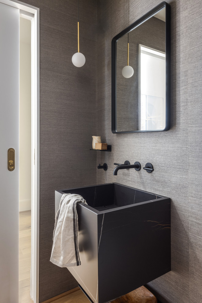 Example of a trendy powder room design in DC Metro