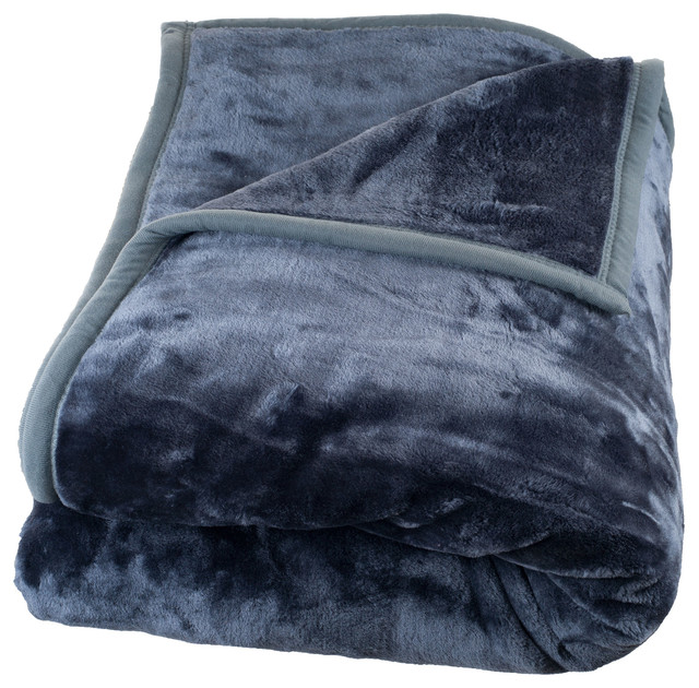 Heavy Thick Plush Korean Style Mink Throw Blanket Two Ply ...