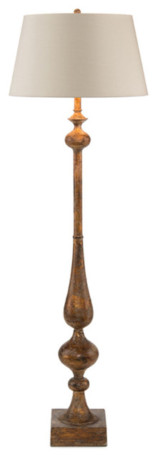 John Richard 65"H Burnished Gold Floor Lamp