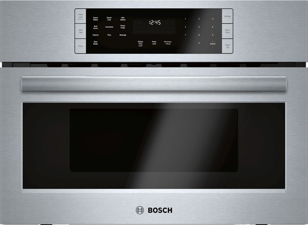 Bosch 30" Speed Oven Microwave Convection Cooking LED Lights, Stainless Steel