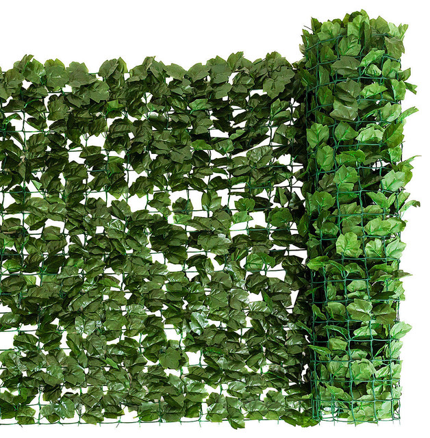 Costway 59''x118'' Faux Ivy Leaf Decorative Privacy Fence Screen ...