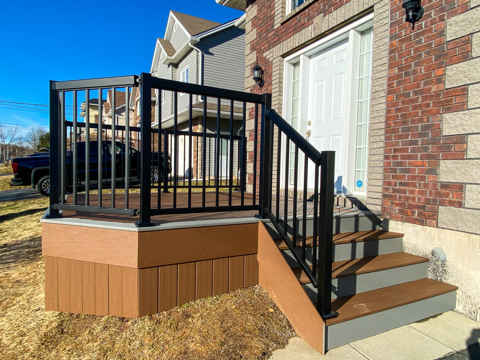 Small Entrance Deck with Black Railings Nova Scotia, Canada Deck