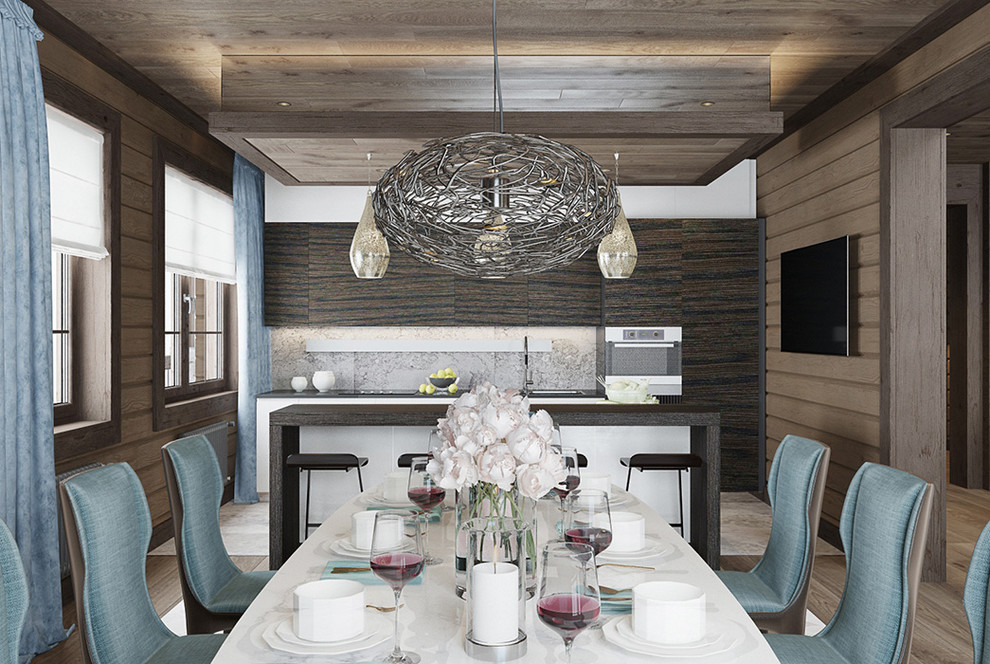 Элитный дом из клееного бруса проект "Мэрибель" от компании "ГрандСтрой"