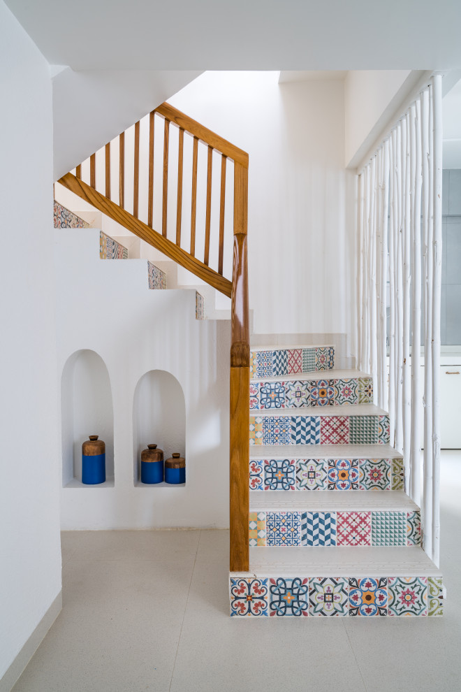 This is an example of a Mediterranean staircase in Pune.