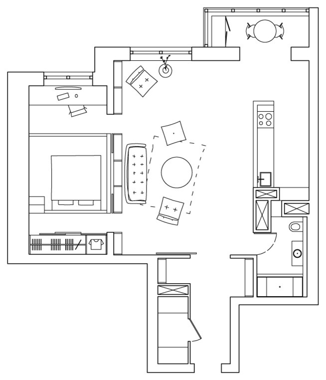 Квартира с текстурами дерева