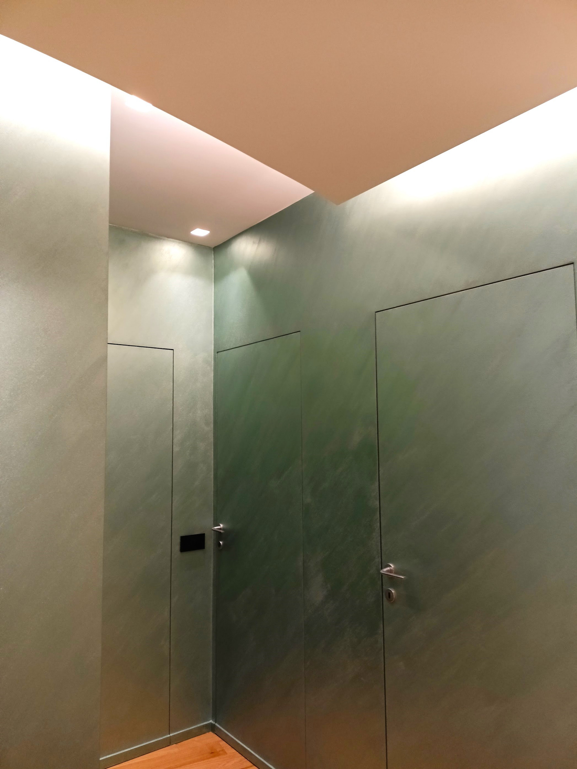 Grande appartamento con parete verde