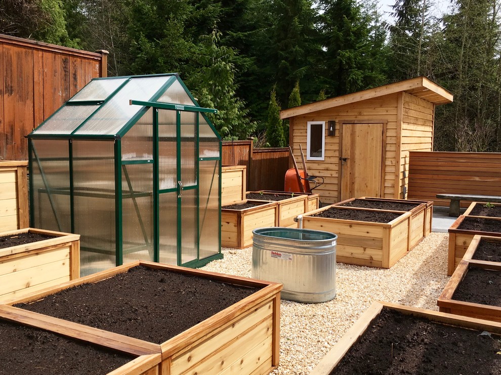 grow zone greenhouse & potting shed - modern - shed