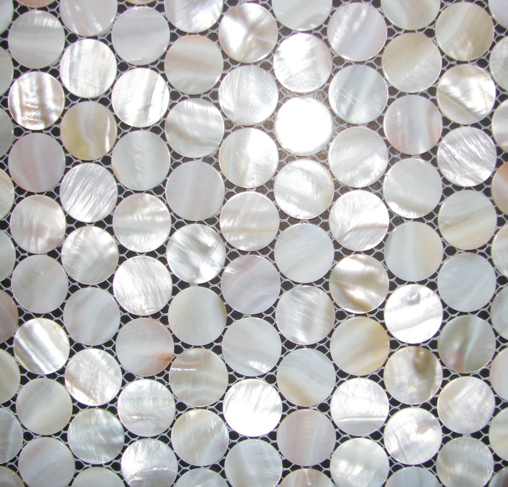 White Circular mosaics
