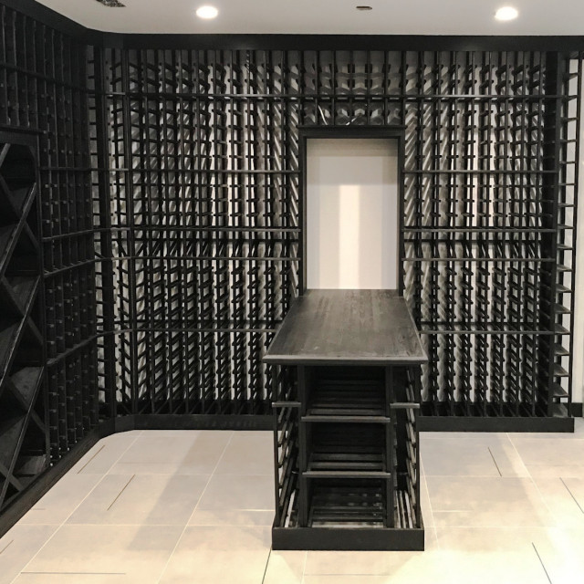 Black Rack Wine Room Wine Cellar New York by Kedco Wine Storage