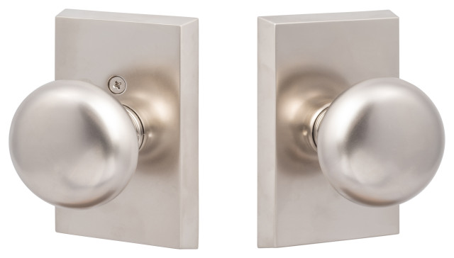 Ridgecrest Mountain Oakley Passage Door Knob With Square Rosette Transitional Doorknobs By Sure Loc Hardware Inc