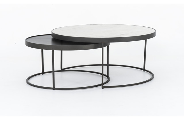 Evelyn Round Nesting Coffee Table - Industrial - Coffee Table Sets - by ...