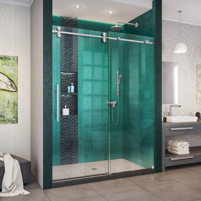 DreamLine EnigmaXO 5054" Wx76"H Fully Frameless Sliding Shower Door