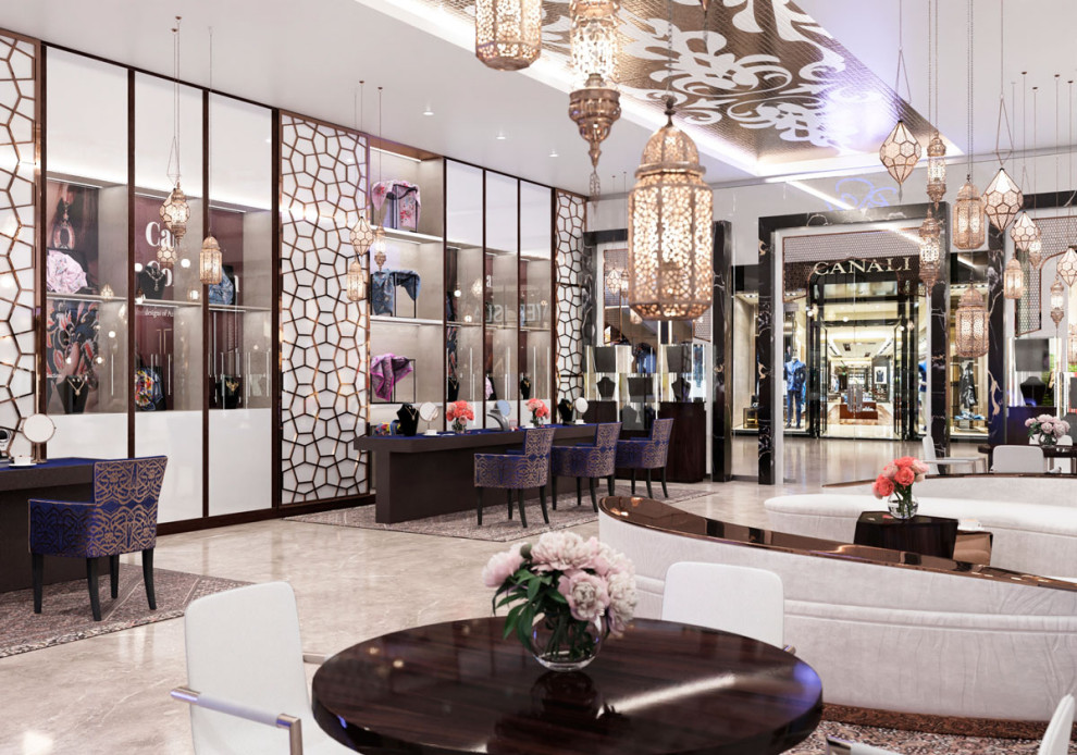 3D визуализация ювелирного магазина в Москве.