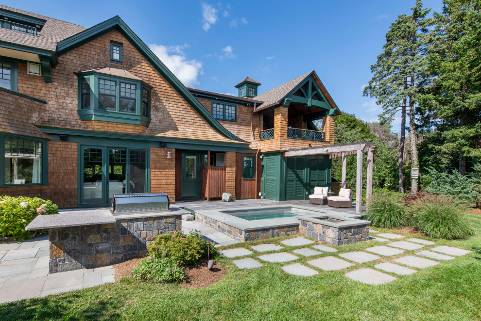 Transitional home design photo in Boston
