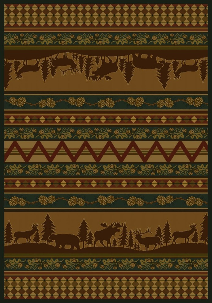 Southwestern/Lodge Marshfield Genesis Hallway Runner 1'11"x7'4" runner brown Are