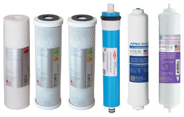 APEC 90 GPD pH+ Complete Replacement Filter Set for RO-PH90 (Stage 1-6)