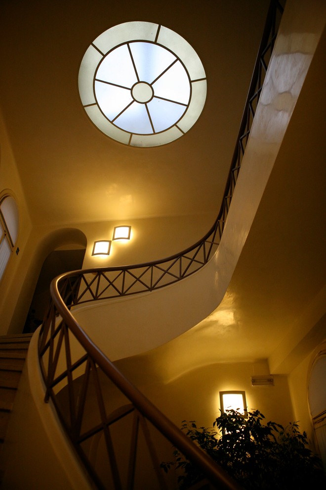 Photo of a scandi staircase in Copenhagen.