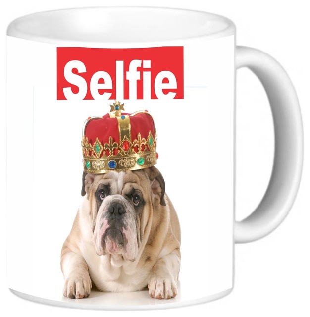 Selfie His Highness English Bulldog Coffee Mug Contemporary Mugs Selfie His Highness English Bulldog Coffee Mug