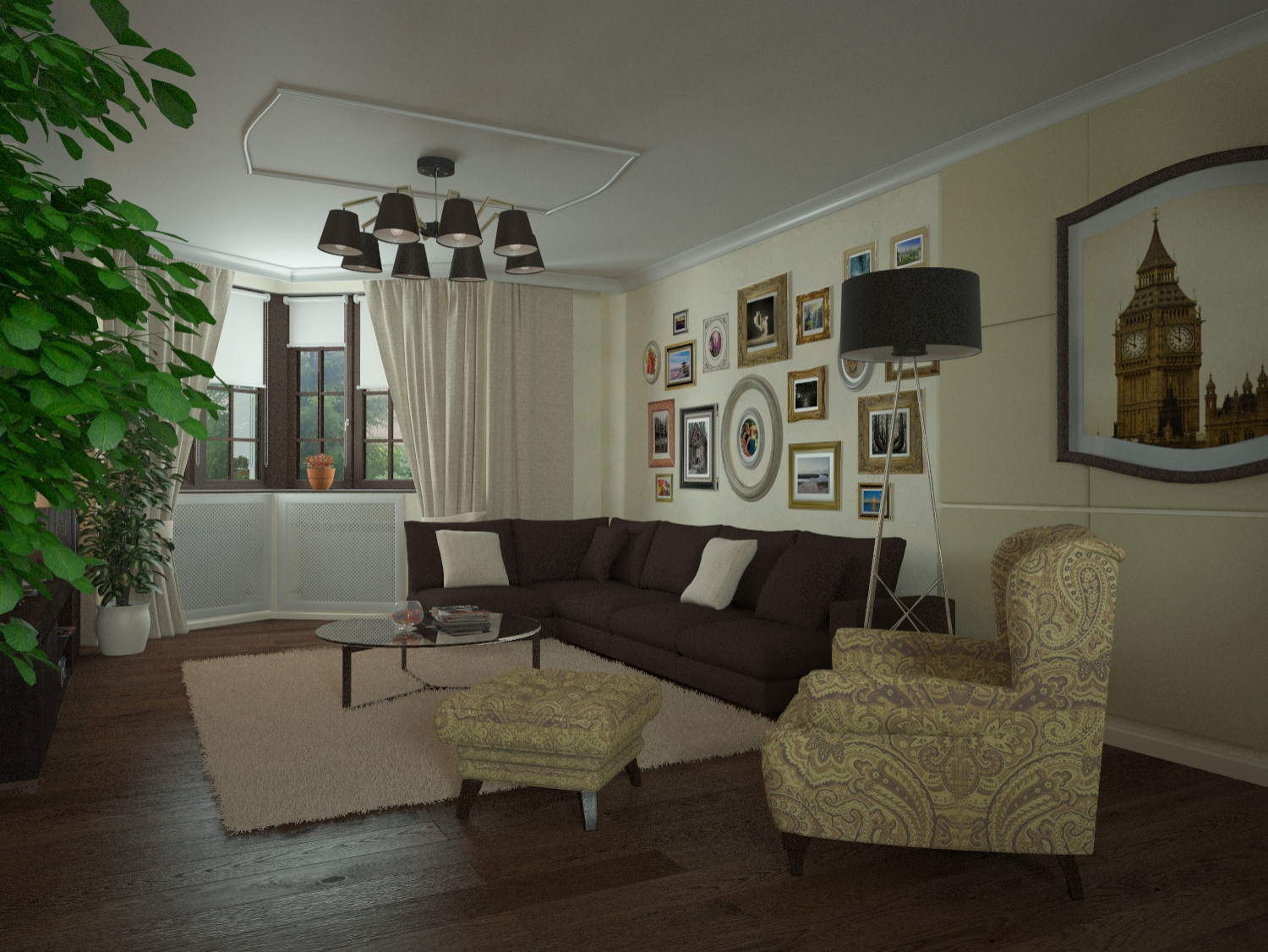 Гостиная-столовая.Оренбург.Частный дом.первый этаж.