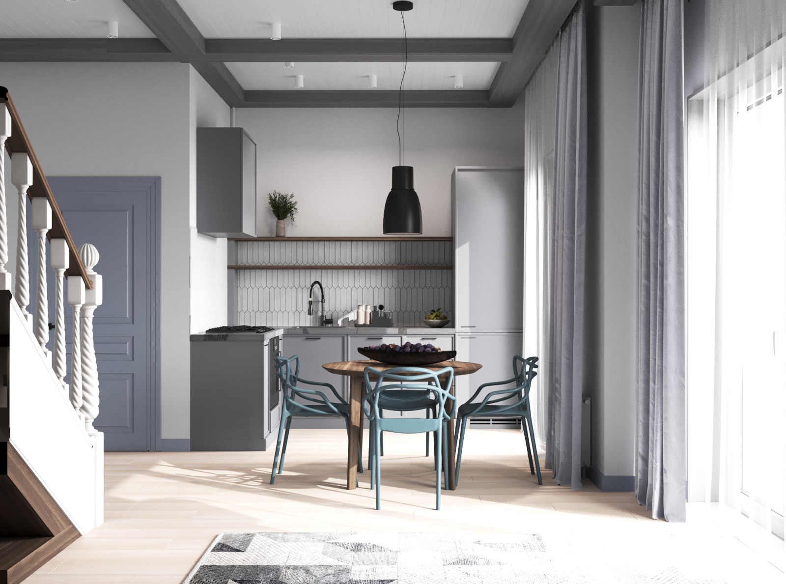 Таунхаус Совушки Кухня-гостиная, прихожая