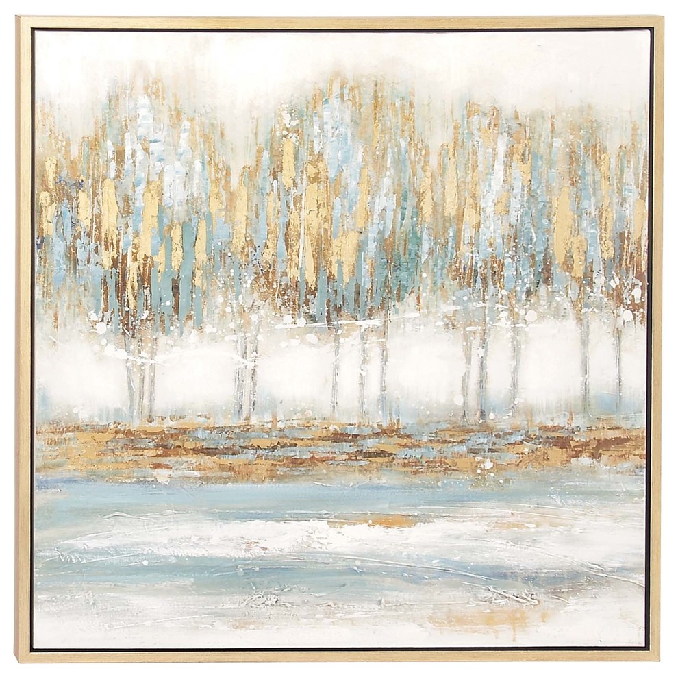 Traditional Blue Canvas Framed Wall Art 47459 Contemporary Prints