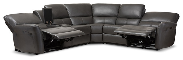 Sectional sofa with recliner