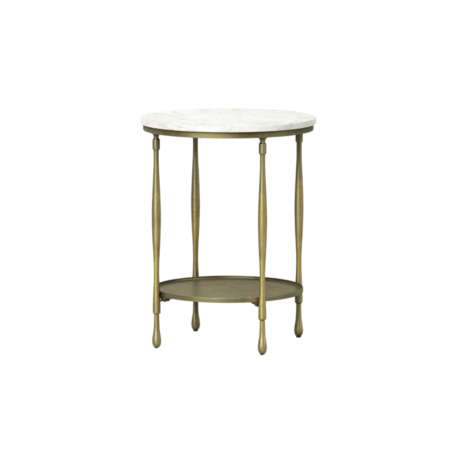 Retailer: Target | Cast Metal and Carrara White Marble Side Table Antique Brass Finish  - Threshold