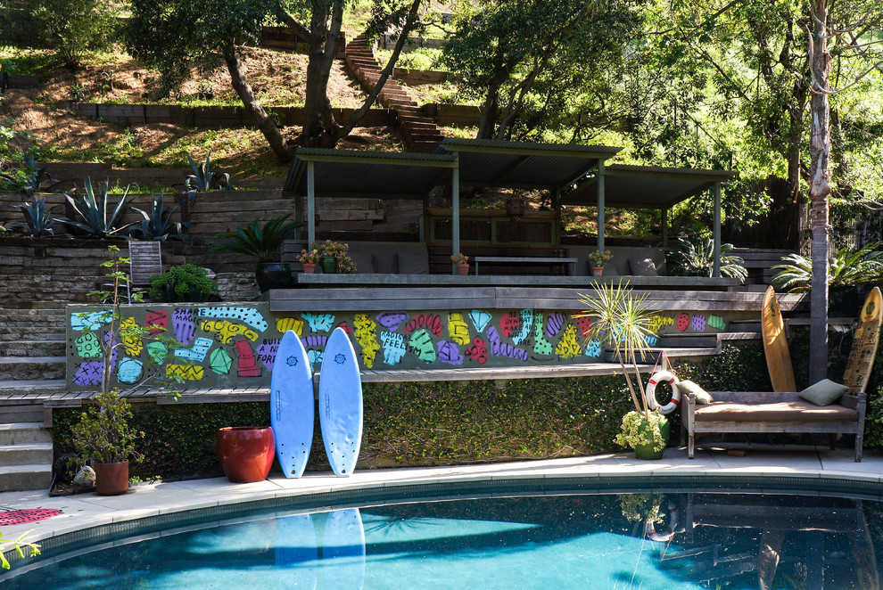 Inspiration for an eclectic pool in Los Angeles.