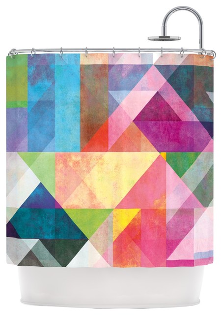 Mareike Boehmer "Color Blocking" Rainbow Abstract Shower Curtain