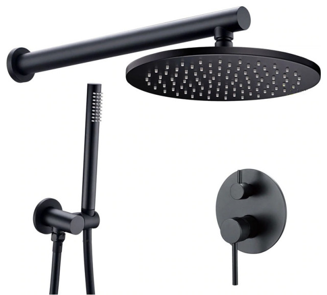 Fontana Florence Wall Mount Hot and Cold Mixer Rainfall Shower Set, 10 ...